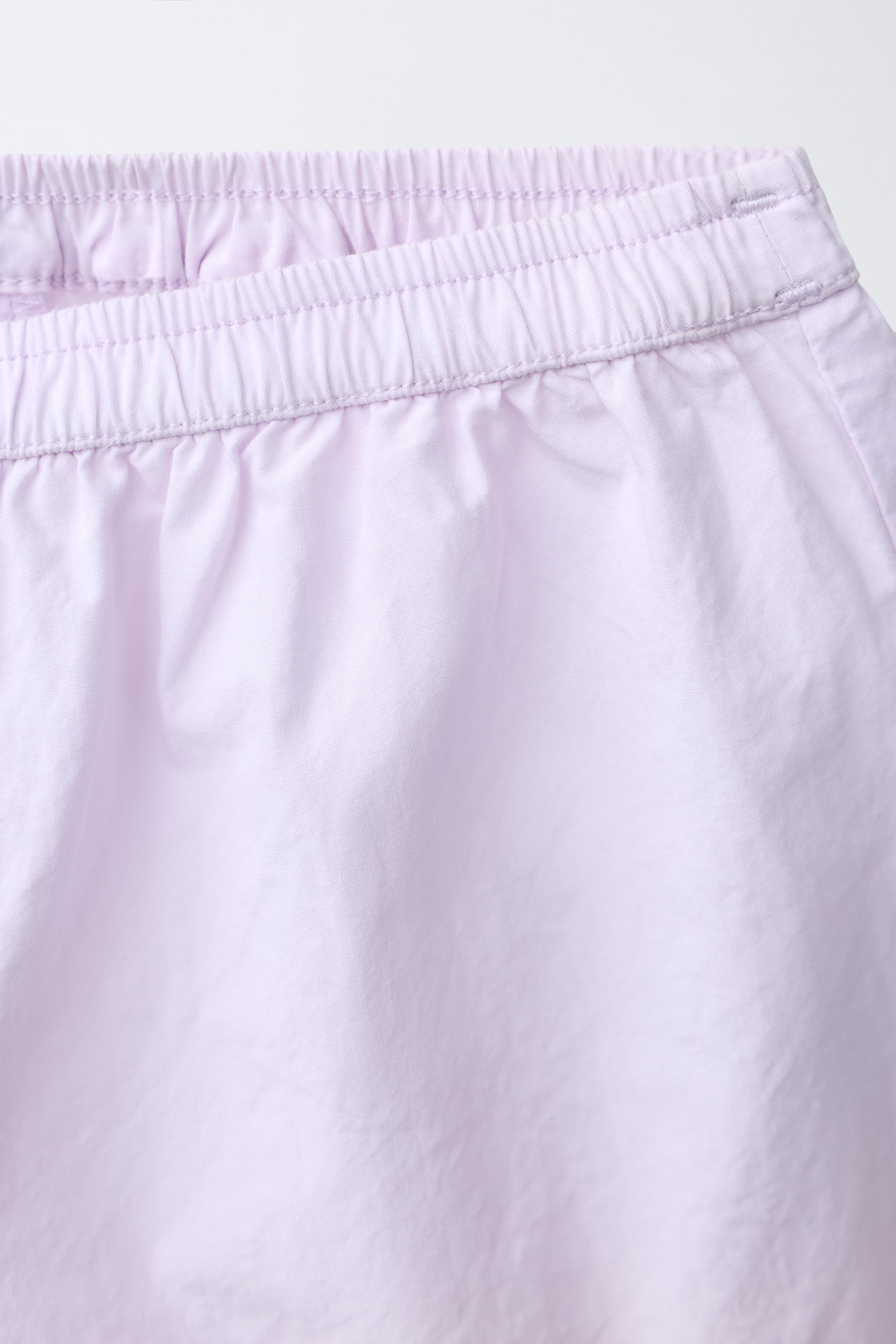 CASA LAWA X ZARA KIDS CONTRAST WAVY POPLIN SHORTS